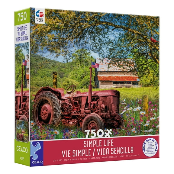 Ceaco 750 Piece Simple Life All American Tractor Interlocking Jigsaw Puzzle