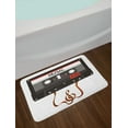 thumbnail image 2 of 70s Party Bath Mat, Broken Analogue Audio Cassette Music Playing Record Vintage Technology, Non-Slip Plush Mat Bathroom Kitchen Laundry Room Decor, 29.5 X 17.5 Inches, Orange Caramel White, Ambesonne, 2 of 2