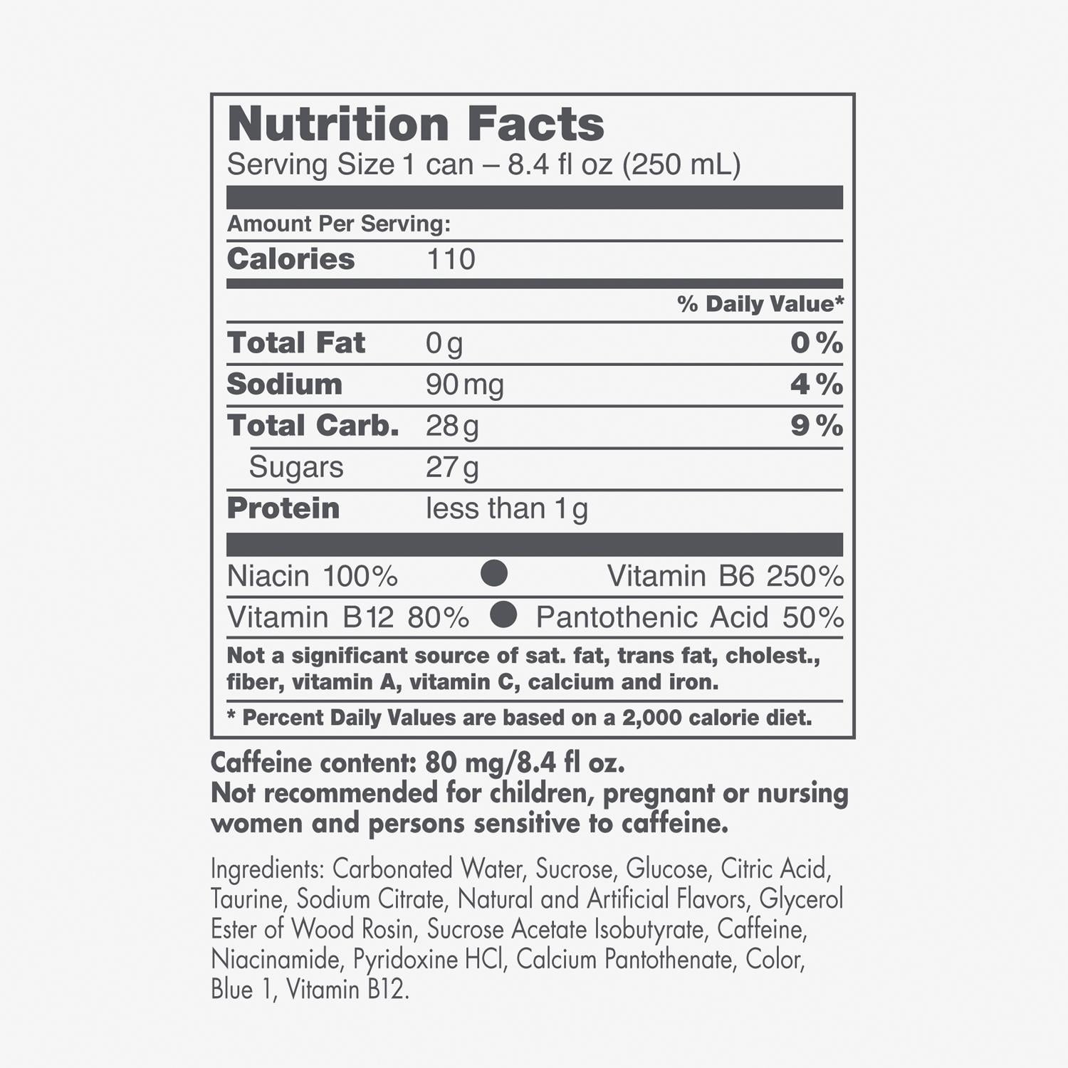 Red Bull Nutrition Label Blog Dandk