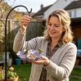 thumbnail image 6 of Hanging Outdoor Wild Bird Feeder, Seed Feeder For Garden Yard, Easy Fill Mesh Drain, Decorative, Weather-Resistant(Dark Blue), 6 of 8