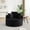 Black, variant on CKEASEAN 43" Corduroy Round Chaise Longue Chair Indoor, Deep Seat Reading Chair with 3 Pillows, Wide Armrests, Single Cloud Lounge Floor Sofa for Living Room, Bedroom, Apartment, No Assembly Required