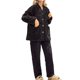 thumbnail image 1 of Gibobby Pijama de algodón para mujer Traje de invierno para mujer, ropa para el cálida y de terciopelo Coral fragante pequeño engrosado(Negro,XL), 1 of 5