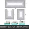 thumbnail image 2 of Ileading 3 Piece Bath Rug Set Microfiber Washable Non Slip Bathroom Rug and Mat Set, Light Gray, 2 of 13