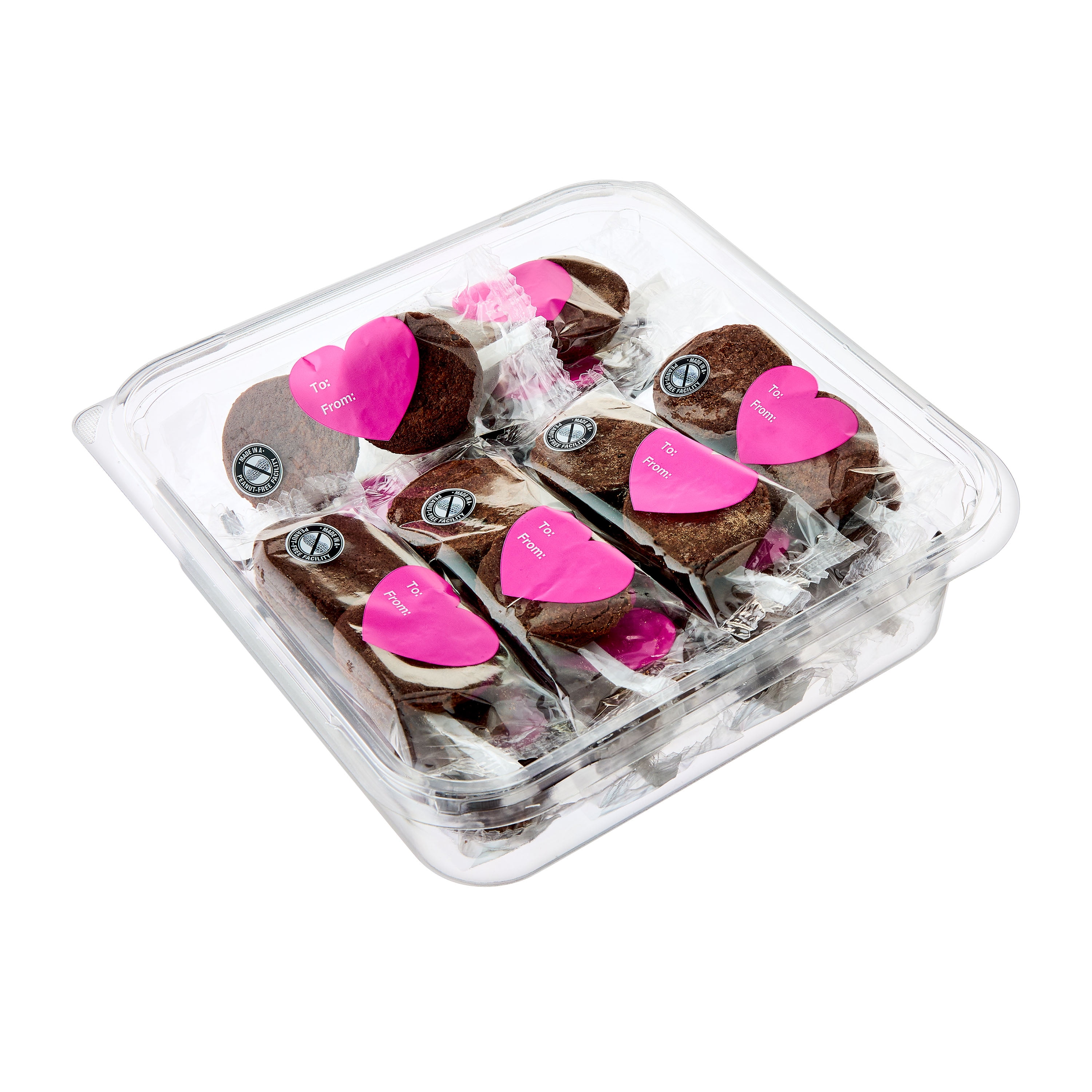 Freshness Guaranteed Valentine's Day Brownie Bites 18.7 oz, 14 Count (Fudgy, Baked, Sweet Dessert)
