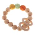 thumbnail image 4 of Brazalete de Ganchillo Teether Bebé Agarrar Juguete de Enfermería 4 perfke Pulsera de madera de Teether de los granos, 4 of 8