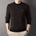 thumbnail image 2 of Men's Long-Sleeved Striped Sweater Fashionable Casual And Versatile Bottoming Sweater, 2 of 3
