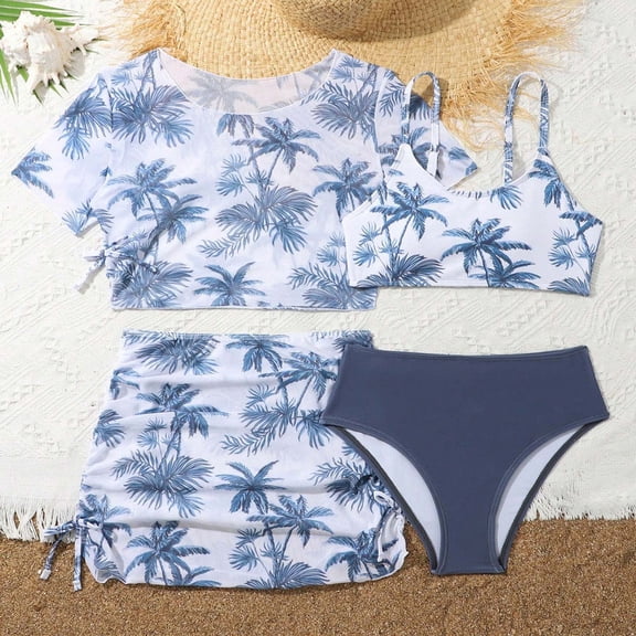 Piuwrlz Kids Girls Swimsuit 10 Years Girl Swimwear Beach Swimming Suit Navy Size 10 Years