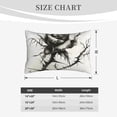 thumbnail image 4 of Sikiie Black And White Rose Print Plush Pillow Cover, Wrinkle-proof and Stain-resistant Pillow Protector without Pillow Core, Home Decoration-20"x30", 4 of 6