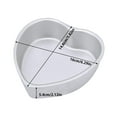 thumbnail image 3 of Easeky 6 Inch Heart Shaped Springform Cake Mold Aluminum Alloy Mousse Cheesecake Pan Diy Baking Tool Oven Freezer Microwave Safe, 1 × Cake Mold, 3 of 7