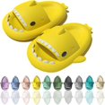thumbnail image 2 of Cartoon Shark Flip Flops, Non-Slip Thick-Soled Beach Flip Flops, Quick-Drying Funny Pool Sandals, 2 of 5