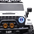 thumbnail image 2 of S609 12V Two-Seater Electric Ride-On Jeep Truck for Kids with Remote Control, LED Lights, MP3 Player - White, 2 of 5