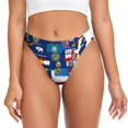 thumbnail image 1 of Fotbe The Map Of United States Tanga Sin Costuras para Mujer con Estampado – Panties Invisibles, Transpirables y Cómodos para Uso Diario-XX-Large, 1 of 6