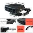thumbnail image 4 of Portable Car Heater and Defroster,200W 12V Portable Car Heater that Plugs into Cigarette Lighter,2-in-1 Fast Heating & Cooling Modes 360° Rotatable (black), 4 of 7