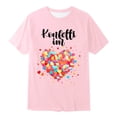thumbnail image 4 of Girls Short Sleeve T Shirt Basic Crewneck Tees Kids Heart Printing Summer Tops 1-14 Years, 4 of 4