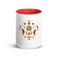 thumbnail image 2 of African Print Juneteenth Mug with Color Inside (Red, 15 oz), 2 of 3