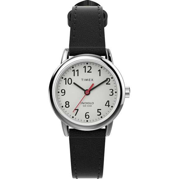 Timex Easy Reader Silver-Tone/Black Ladies Watch