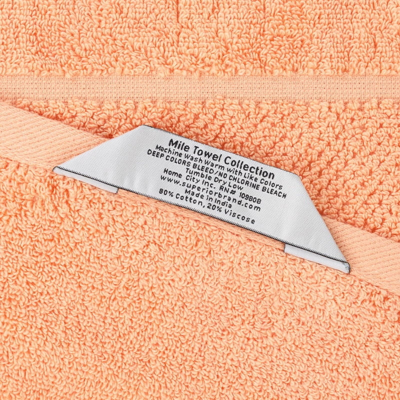 Superior Mile Smart Twist Cotton Medium Weight Bath Sheets, Set of 2, Ultra Absorbant Towels, Peach