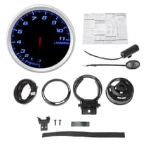 Unique Bargains 3.14" 80mm Tachometer Gauge Colorful Pointer RPM Tachometer tach Gauge 0-11000RPM w/ Sensor and Bracket Universal Tachometer Car DC 12V