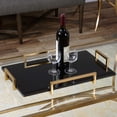 thumbnail image 2 of Uttermost Ettore Contemporary Style Iron Tray in Black and Gold, 2 of 2
