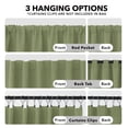 thumbnail image 6 of ZOPZO Blackout Curtains 2 Panels Thermal Insulated, Sage Green, 52W x 84L Inch, Back Tab Drapes for Bedroom and Living Room, 6 of 8
