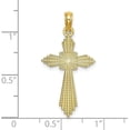 thumbnail image 4 of Avariah 14K Yellow Gold w/Pointed Ends Fancy Cross Charm - 24.2mm, 4 of 6