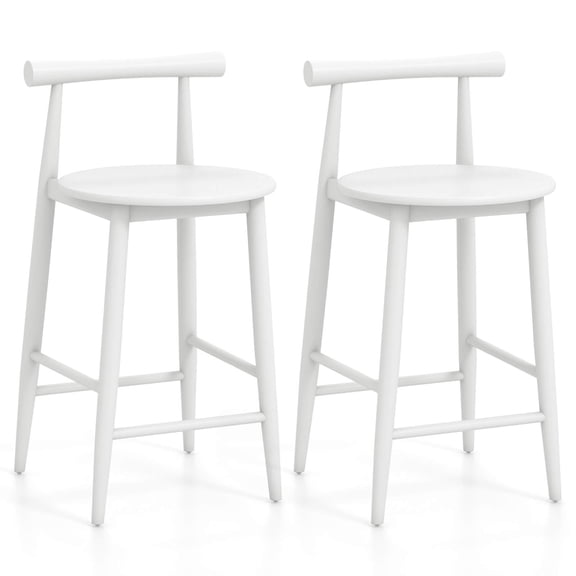 BOBOKY Bar Chair Set of 2 Counter Height Stools with Acacia Wood Frame and Sturdy Supporting Legs for Kitchen.