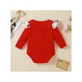 thumbnail image 6 of Gureui Infant Girls Boys Romper, Spring Long Sleeve Printed Triangle Bodysuit, 6 of 9