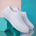 thumbnail image 5 of AUDeals Women’s Low Top Platform Sneakers Slip Resistant Nurse Shoes Fashion Gym Jogging Tennis Casual Athletic Shoes (White, 8.5), 5 of 7