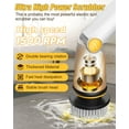 thumbnail image 3 of Amiluo Electric Spin Scrubber, 1500 RPM Cordless Bathroom Cleaning Brush with 4000 mAh Large Battery, 8 Replaceable Heads, Extension Handle & Display, Power Scrubber for Shower/Floor/Tub, A4-Yellow-1, 3 of 10