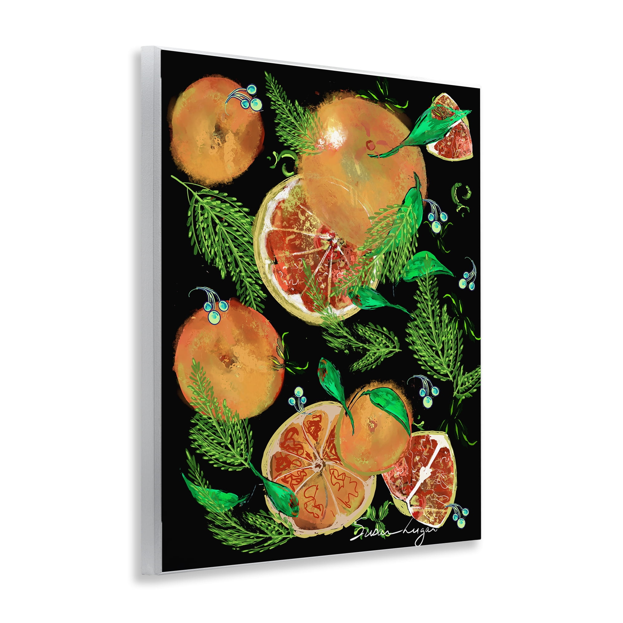 Stupell Industries Grapefruit & Ferns Medley Wall Plaque Art, design by Susan Lugar