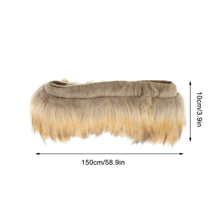 Faux Fur Strip Artificial Shaggy Fur Fabric Material for Costume Gnome Beard  