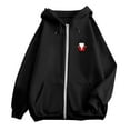 thumbnail image 5 of Christmas Gnome Hoodies for Women 2025 Long Sleeve Zip Up Graphic Hooded Sweatshirt with Pockets Jacket Coat, 5 of 7