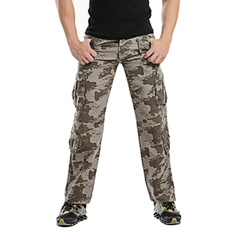AKARMY Womens Cargo Pants with Pockets Outdoor Casual Ripstop Camo