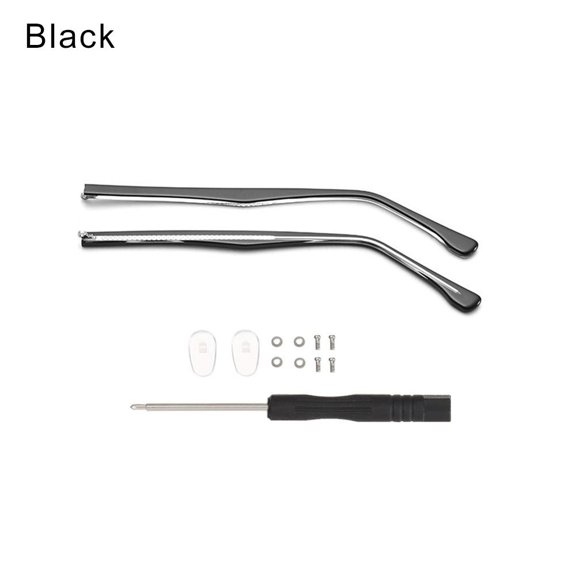 1 Pair Sunglasses Eyeglasses Universal Anti-Slip Spectacle Frame Eyewear Accessories Replacement Leg Glasses Arm BLACK