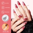 thumbnail image 6 of Gellen Gel Nail Polish, 6×8ml Natural 4 Effects Cat Eye & Blooming & Shimmer & Nude Gel Polish Set with Magnet, Soak off Nail Gel Kit At Home Salon Use, Orange Red Pink Series, 6 of 9