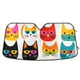 thumbnail image 2 of Heads Cats Automotive Front Car Windshield Sun Shade Reflector Foldable for Front Fit for Cars Truck SUVs, 2 of 8