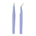 thumbnail image 1 of Stainless Steel Eyelash Extension Tweezers Set For Precise Hair Removal And Beauty Applications With Straight And Angled Tips, 1 of 4