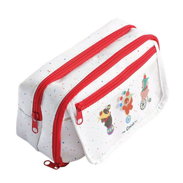 Estuche para lápices, estación multicompartimental con diseño colorido de panda