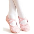 thumbnail image 2 of HWJAD Soft Leather Ballet Shoes for Toddler Little Kid/Big Kid Girls Boys Lace-Free Dance Slippers Ballerina Shoes, 2 of 8