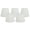 Eggshell, variant on Set of 2 Off White Faux Silk Clip On Chandelier Lamp Shades, 4-inch by 6-inch by 5-inch