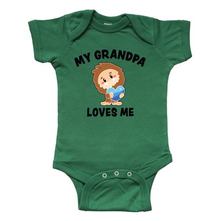 

Inktastic Cute Bigfoot My Grandpa Loves Me Gift Baby Boy Bodysuit