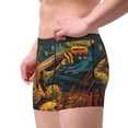 thumbnail image 2 of Lukts Starry Night Guitar Turtle Pattern Men's Underwear Covered Waistband Boxer Briefs-Small, 2 of 5
