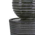 thumbnail image 6 of Christopher Knight Home 31.5" Tall Striped Concrete Column Fountain with LED Light, Shadow Ambiance Maker, Gray, 6 of 9