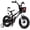 Black, variant on Glerc Rover Kids Bike 14 Inch Boys Bike for 3-5 Years Old Children, Kids Bicycle with Water Bottle & Basket & Training Wheels, Blue