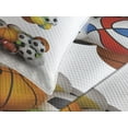 thumbnail image 4 of Ambesonne Letter E Quilted Bedspread Set 2 Pcs, Sports Name Initials, Twin Size, Multicolor, 4 of 5