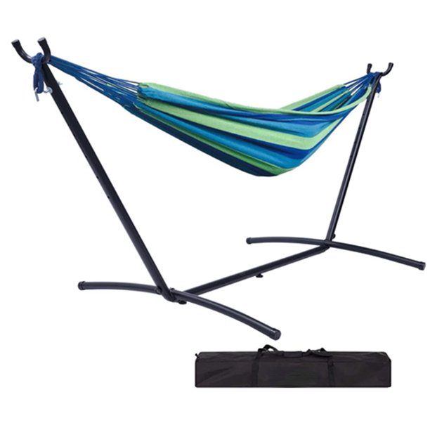 Double Person Hammock with Steel Stand 330lb Capacity 2 People Standing