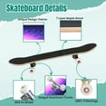 thumbnail image 4 of 31'' Complete Skateboard 7 Layer Canadian Maple Double Kick Deck Skateboards abstract violet flame clip art Skate Board for Beginner Adult Gifts, 4 of 5