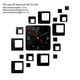 thumbnail image 5 of Billuyoard Reloj de pared con espejo acrílico grande 3d, reloj de cuarzo Diy, relojes de naturaleza muerta, decoración moderna para el hogar, pegatinas Decoración del hogar Negro Billuyoard HA004336-02, 5 of 6