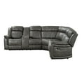 thumbnail image 3 of Bowery Hill 3-Piece Wood and Microfiber Reclining Sectional in Brownish Gray, 3 of 9