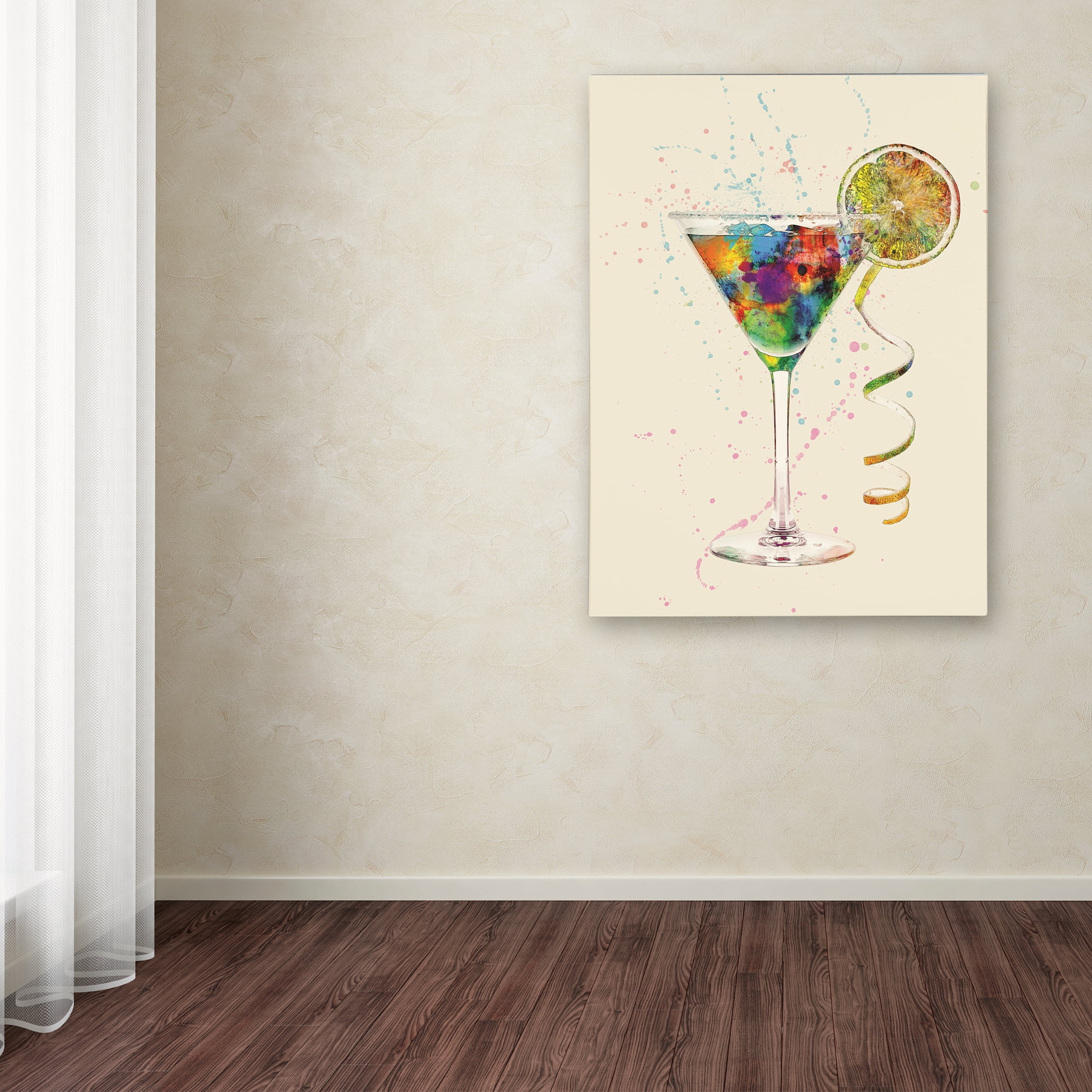 Trademark Fine Art 'Cocktail Drinks Glass Watercolor VIII' Canvas Art by Michael Tompsett